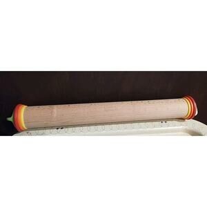 Joseph Joseph Adjustable Rolling Pin Removable Rings 16.5" Baking
